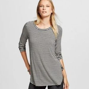 Gray/Black Striped Tee
